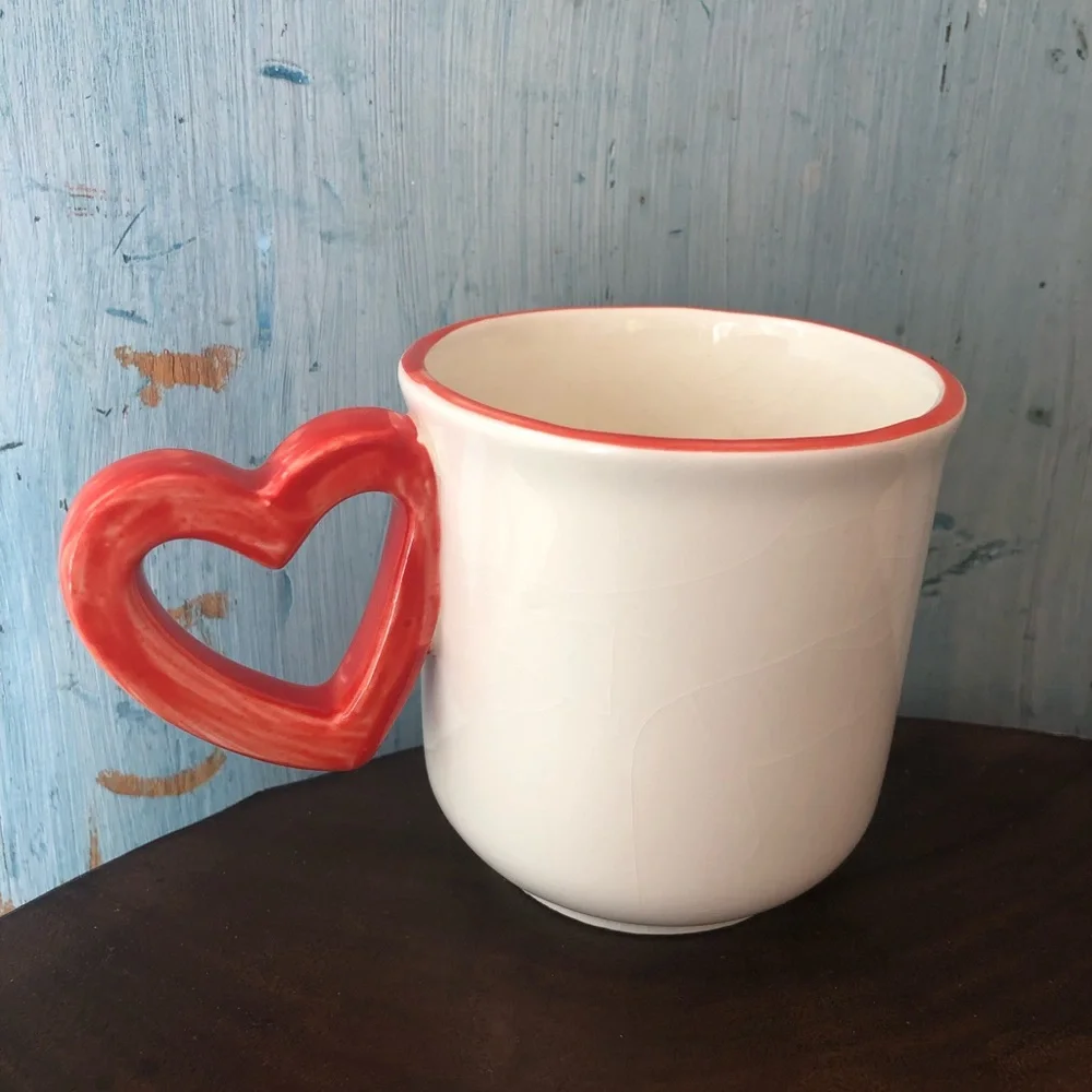 Coffee cup with heart handle for your significant other or yourself - Picture 2 of 7